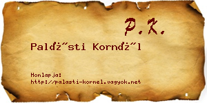 Palásti Kornél névjegykártya