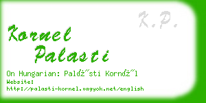 kornel palasti business card